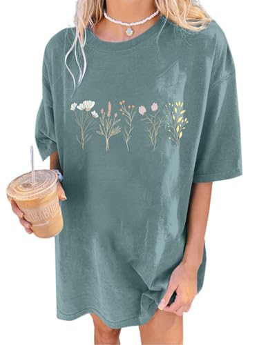 Image of Remidoo Oversized Graphic Tshirts for Women Casual Loose Fit Short Sleeve Tee