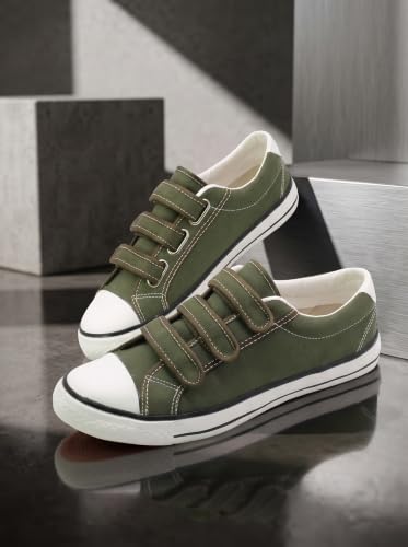 Image of Men Canvas Running Walking Casual Hook and Loop Tape Sneakers Shoes