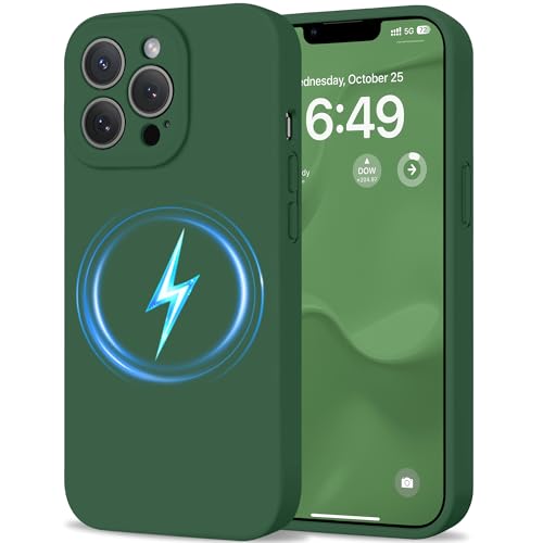 Étui en silicone pour iPhone 13 Pro compatible MagSafe HOOMIL