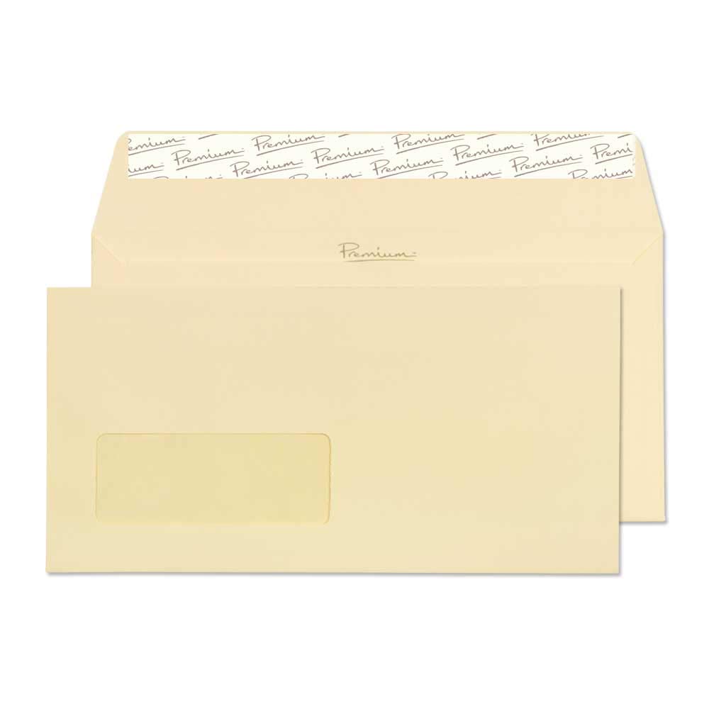 Blake Business DL 110 x 220 mm 120 gsm Peel & Seal Window Wallet Envelopes (51264) Vellum Wove - Pack of 25