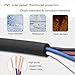 16.4Ft M8 6Pin Female to Male Connector Cable A Code Straight Aviation Sensor Electrical PVC Industrial Cable Threaded Locking IP67 Rated 30V/1.5A Unshielded Plug Socket Cable AWG22(5M)