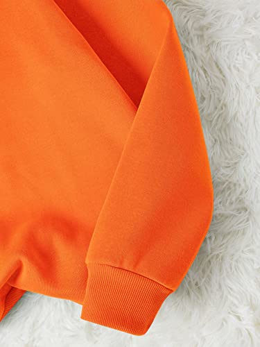 Wdirara Women'S Letter Graphic Print Round Neck Long Sleeve Casual Pullover Sweatshirt Tops Orange City Xs thumb #2