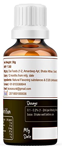 La Casa Rich Caramel Flavor Essence | Oil Soluble Flavor for Bakery, Ice-cream, Sweets, Chocolates | 30g |