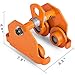 OrangeA Heavy Duty 0.5T Manual Trolley 1000LBS Plain Trolley Push Beam Track Roller Crane Lift Dual Wheels Garage Hoist for Straight Curved I Beam