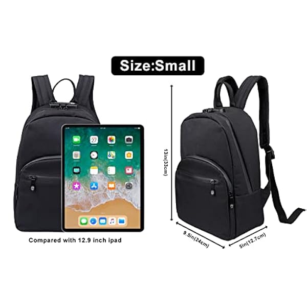 FIREDOG Mini mochila a prueba de olores con cerradura para hombres y mujeres de viaje