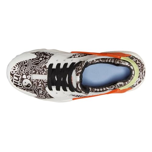 Nike Huarache Run SE Big Kids Shoes Size - 4.5 Summit White/LT Lemon Twist4