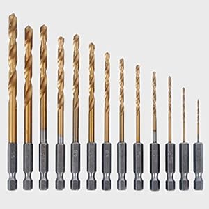 Shenyi 13-teiliges HSS-Titanbohrer Set Sechskantschaft