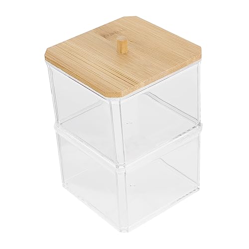 Caja de almacenamiento de algodón acrílico transparente para discos 2