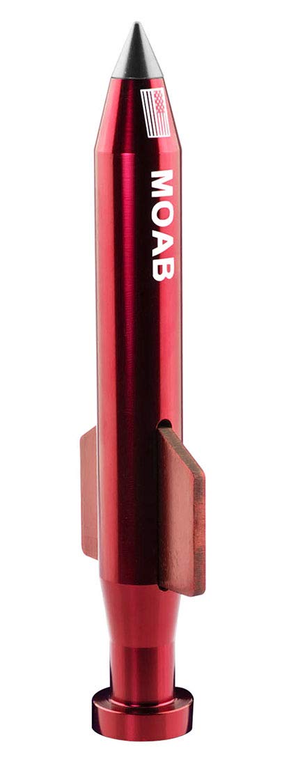 VMS RACING RED MOAB ANTENNA in Heavy Gauge CNC Machined Billet Aluminum Short Compatible with CHEVY SILVERADO 1500 2500 3500