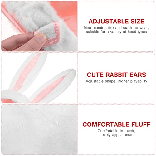 10AGIRL Easter Bunny Hat Ear Funny Plush Hood Women Costume Rabbit Hat Cosplay Halloween Party Holiday Hat