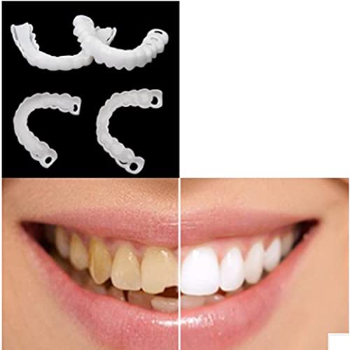 FCcassiel Snap on Teeth Veneers, Teeth,Comfort fit Snap on Flex,Customizable Temporary Fake Teeth for Snap on Instant &Confidence Smile(2 Pieces)
