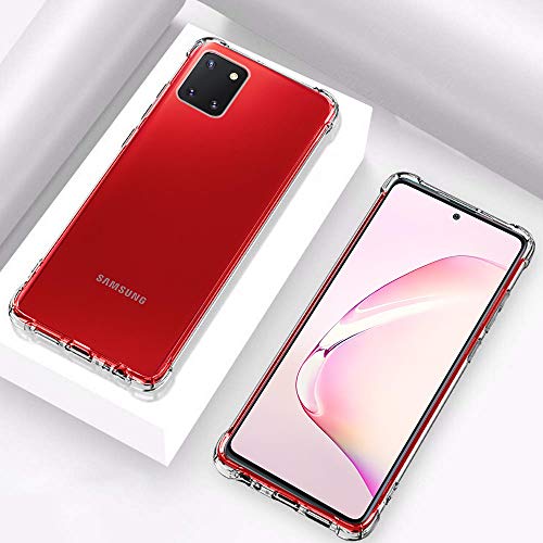 Image of TheGiftKart Transparent Crystal Clear Back Cover Case for Samsung Galaxy Note 10 Lite | Shockproof Soft TPU Case | Cushioned Edges for Ultimate Protection Back Cover Case (TPU, Transparent)