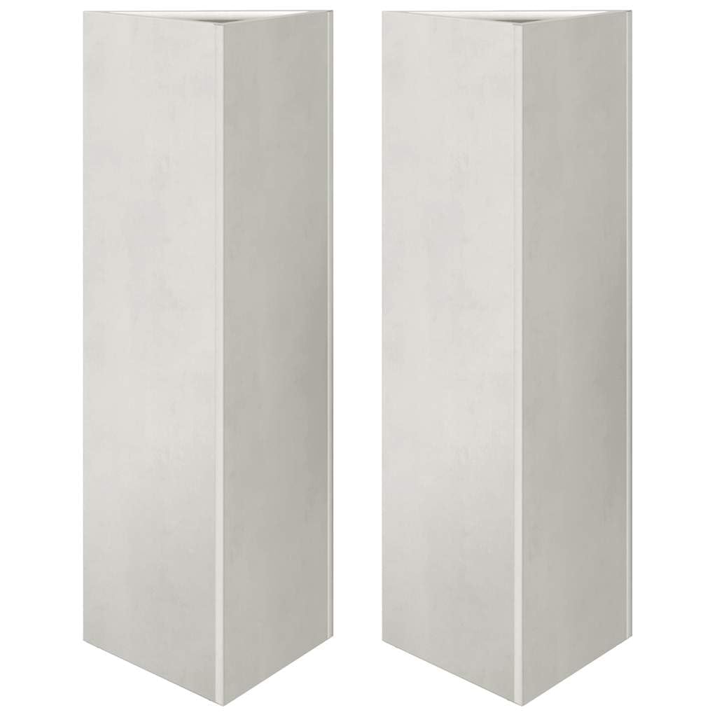 Fioriere 2 pezzi triangolari 30 x 26 x 75 cm in acciaio inossidabile | Senza fori di drenaggio, protezione contro le erbacce, per balcone patio, design salvaspazio