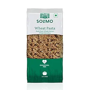 Amazon Brand - Solimo Whole Durum Wheat Fusilli Pasta, 500g