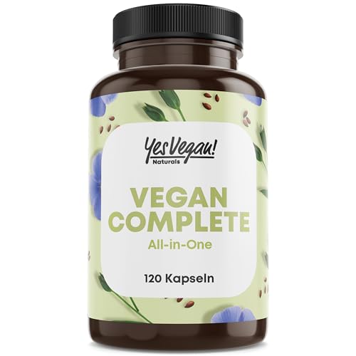 Vegan Multivitamin & Mineralien mit 14 Vitaminen u.a. B12, Jod, Eisen, Cholin (120 Kapseln hochdosiert) für Veganer & Vegetarier - Vegan Supplements - Vegetarier Vitamine - Multivitamin vegan