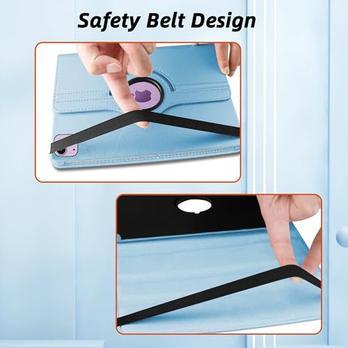 Image of TGK 360 Degree Rotating Flip Cover Case for iPad Air 11 Inch M4 /M3 /M2 2026 /2025 /2024 & Air 5th Gen 2022 /iPad Air 4th Gen 2020 10.9 Inch (Sky Blue)