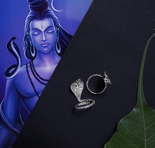 Generic Nag Nagin Joda for Kaal Sarp Dosha, Shiv Ji NagNagin Joda, Snake Pair, Nag Nagin Joda Decorative Shorpiece Shiv Bhagwan Pooja, Shivratri Pooja (2 Pcs) Nag Panchami Pooja,, Normal, Silver