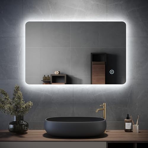 ELEGANT 800 x 500mm Backlit LED Illuminated Bathroom Mirror with Light Sensor + Demister ELEGANT 800 x 500mm Backlit LED Illuminated Bathroom Mirror with Light Sensor + Demister