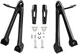 VPZMT Rear Footrests Foot Pegs Brackets Set Fits for Suzuki GSXR600 GSX-R750 2006-2007 K6 K7 (Rear-Black-3)