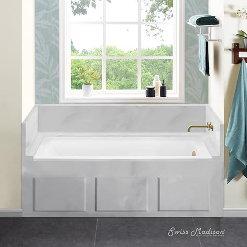 Image of Swiss Madison Voltaire 60 inch x 32 inch Right-Hand Drain Alcove Bathtub