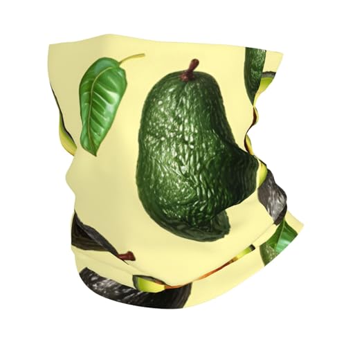 Many avocado images print Neck Gaiter Face Mask,Sun Cooling Scarf,Balaclava Bandana Cover for Men Women