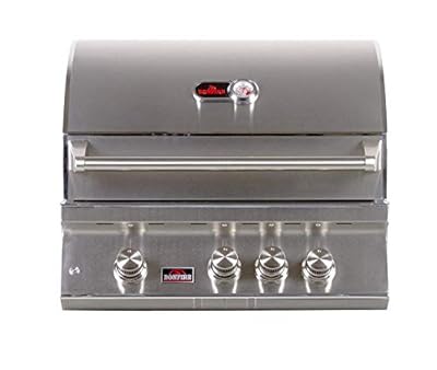 Bonfire 28-inch-3 burners propane built-in gas grill with infrared rotisserie, led lights and cover (CBB3 LP)