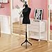 FDW Female Mannequin Body Dress Form Sewing Mannequin Torso Manikin with Tripod Base Stand Adjustable Mannequin for Sewing Clothes Display(Black,50-63 Inches)