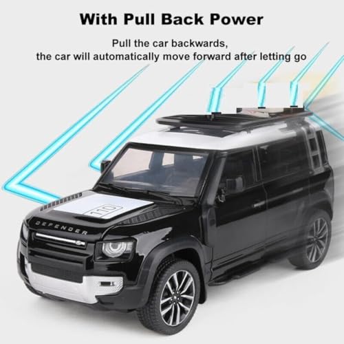 Image of Mashes Range Rover Defender 1:32 Scale Model Car Exclusive Alloy Metal Pull Back Die-cast Car Metal Pullback Toy car with Openable Doors & Light Music Best Gifts Toys Kids [Color As Per Stock]