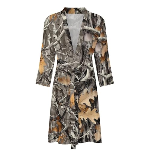 Hunt Hunting Camouflage Pattern Casual Robes Bathrobe V-neck Loungewear Sleepwear Spa Pool3