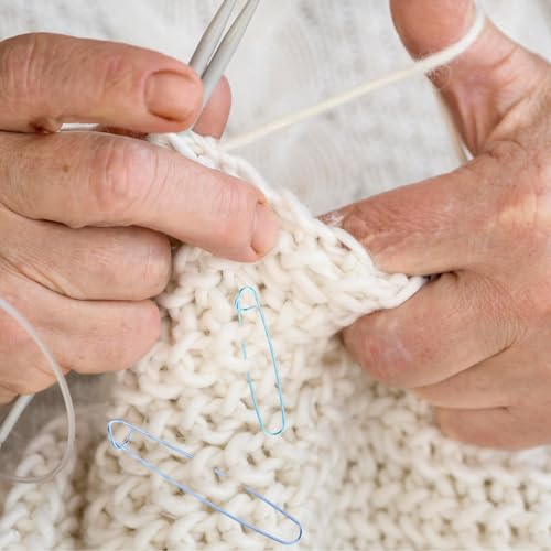 Image of Molain 18 Pcs Knitting Stitch Holders, Yarn Stitch Holder Stitch Colorful Aluminum Crochet Stitch Holders for Sewing Crocheting Supplies Tools Accessories