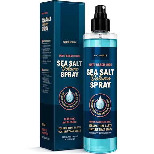 WoldoHealth Sea Salt Spray 250ml Für mehr Volumen & Textur Matt Beach Look kein Verkleben dezenter Unisex Duft für feines kurzes & langes Haar