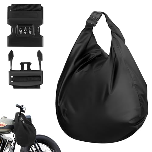30L Große Motorrad Helmtasche mit Kombinationsschloss, Wasserdicht Fahrradhelm Helmbeutel für Motorradhelm Skihelme Fahrradhelme Reithelme Basketball Fitness, Abschließbar Helmsack