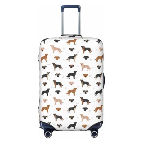 Labrador Retriever Dog Print Luggage Cover For Suitcase,Washable Elastic Travel Suitcase Protector With Zipper Closure And Bottom Buckle – Fits 18-32
