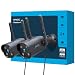 GNCC GT1PRO 2-Kamera-Set, 2K-WLAN-Außenkamera, IP65 wasserdicht, Infrarot-Nachtsicht, Bewegungserkennung, Zwei-Wege-Audio, 24/7-Überwachung, Smartphone-App,2,4-GHz-WLAN, Schwarz