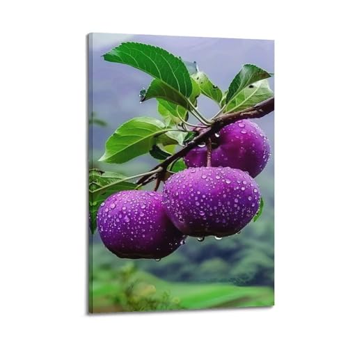 Poster mural pommes violettes 50x75 ZHOUKEG decoration salon
