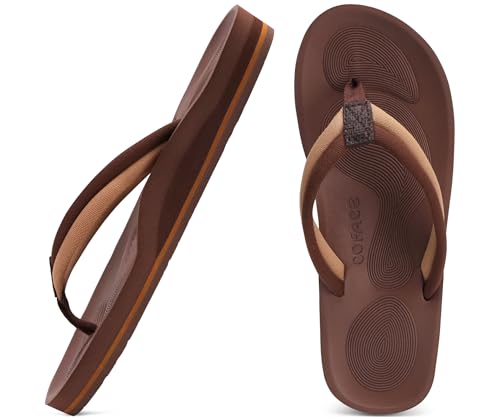Image of COFACE Flip Flops For Women with Arch Support Comfortable Yoga Mat Orthopedic Sandals Lightweight Womens Flip-Flop