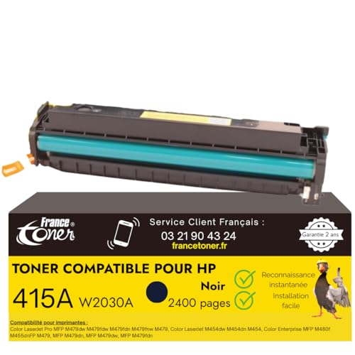 Toner W3020A Noir 415A Anti-Traces pour Imprimante HP LaserJet Pro M454dw