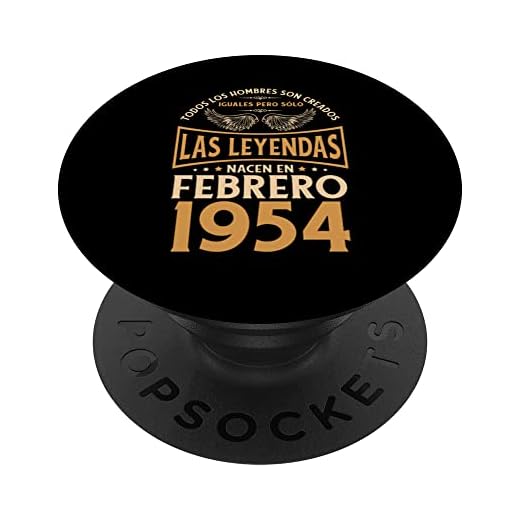 Cumpleaños Hombre Regalos Las Leyendas Febrero 1954 PopSockets PopGrip Intercambiable