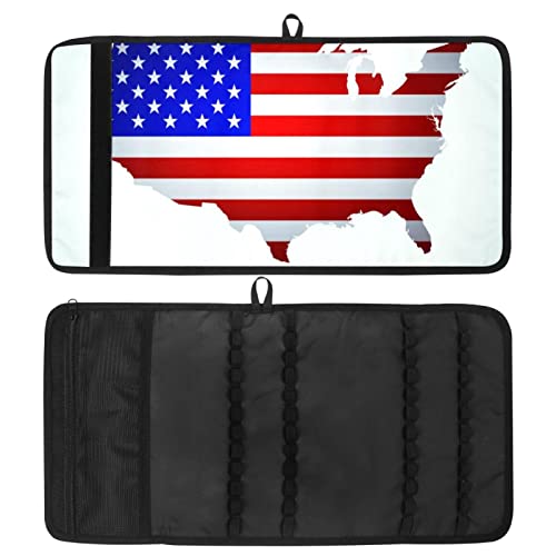 Astuccio per matite da viaggio per disegnare colorare per artisti astuccio per con mappa della bandiera americana