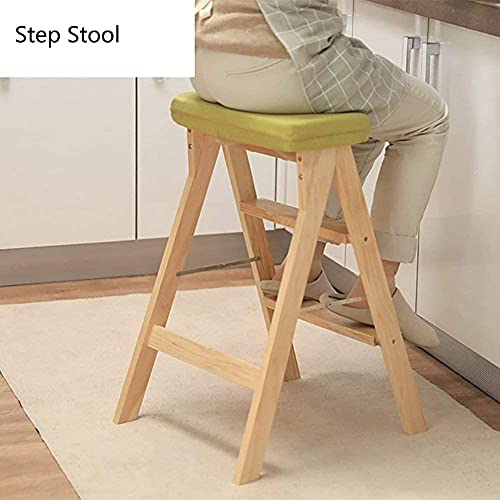 Taburete de escalada DASHADAO de madera maciza y escalera plegable 4