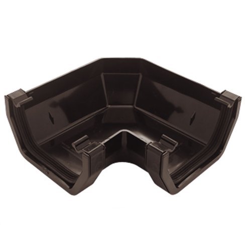 Black Square Guttering and Downpipe - Gutter and Pipe Fittings - Gutter Angle 90 Degree