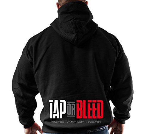 Mens MMA Fight (Tap or Bleed) Fitness Training Zipper Hoodie2
