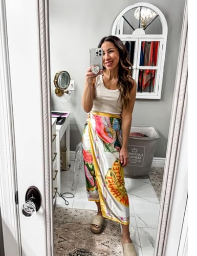 Women's Beach Swimwear Printed Long Sarong Coverups Bathing Suit Pareo Large Pashmina Wrap Skirt3