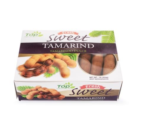 Sweet Tamarind Pods - Thailand Tamarinds Fruit - Fresh Whole Dried Tamarindo - Healthy Snack - Delicious & Nutritious Herbal Fruits - 1 lbs