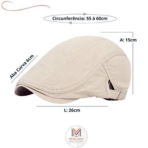 Boinas Masculinas Kit Linha Gold Várias Cores Frete Grátis Cor:Cinza e Bege;Tamanho:Ajustável