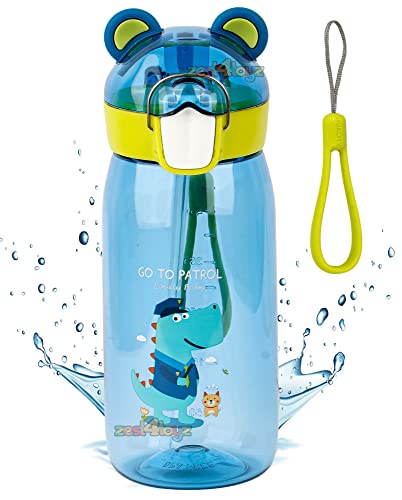 Image of Zest 4 Toyz Water Bottle for Kids Cute Cartoon Sipper Bottle for Kids Water Bottle Anti-Leak BPA Free (550 ML) Teddy Shape (Animal Themed)- Green