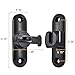 INIRET Black Barn Door Latches,90/180 Degree Gate Lock,Flip Gate Latches Hardware,Zinc Alloy Right Angle Door Lock Latch,Door Security Sliding Door Latch Lock for Cabinets,Bathroom.