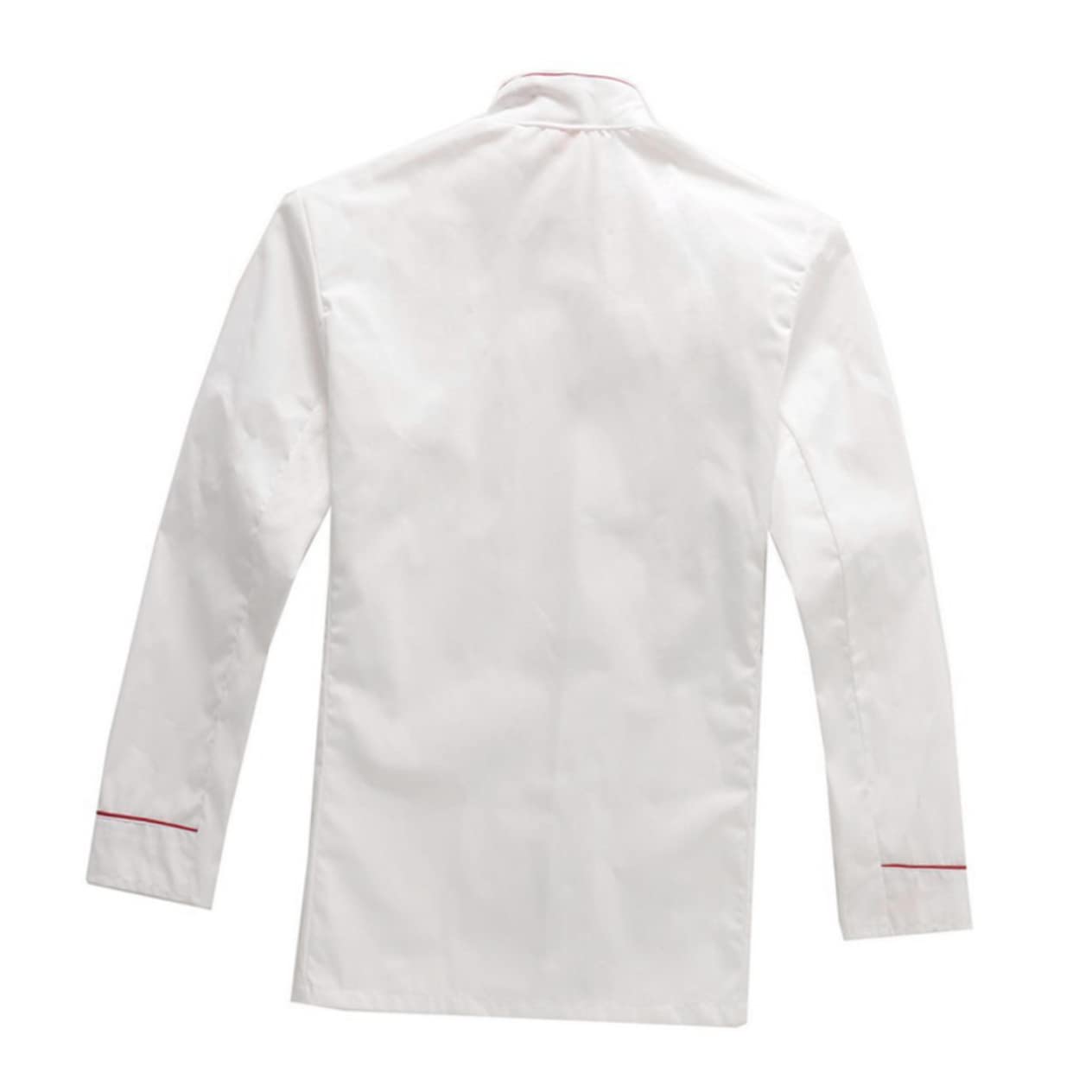 NOLITOY Long Sleeve Chef Jacket for Restaurant and Hotel Splash Work Clothes Red with Embossed Design Breathable and Oil Catering Uniform for Outdoor Barbecue