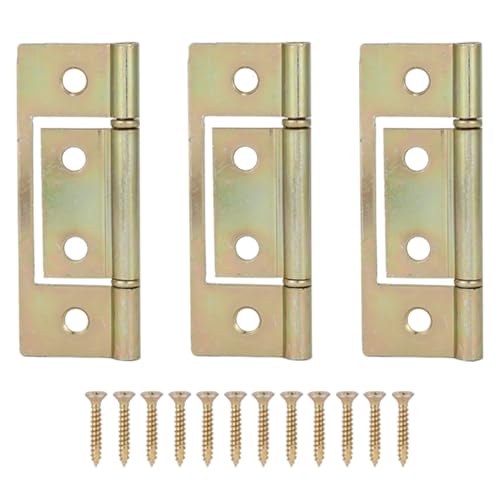 Lashow 6 Pack Bifold Door Hinge Non-Mortise Bi-fold Door Hinges