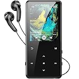 68GB Mp3 Player with Bluetooth 5.0, Up to 30 Hours Playback Time, HiFi Music Player with Video Playback, Image Viewer, FM Radio, Recording, Zinc Alloy Body, MP3 Player for Kids (Includes Earphones)